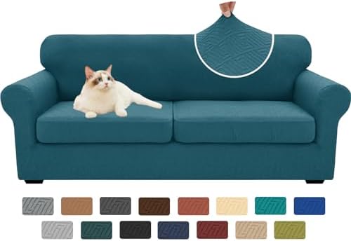 XINEAGE 3-Piece Stretch Sofa Cover, Washable Couch Covers by XINEAGE