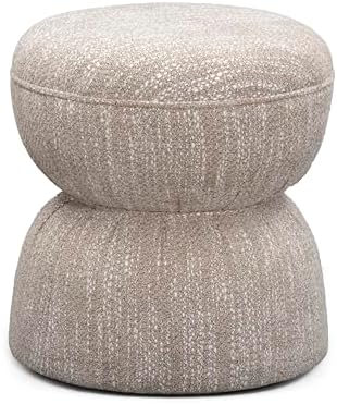 TOV Furniture Tomlin Beige Gaming Ruched Ottoman by TOVFurniture