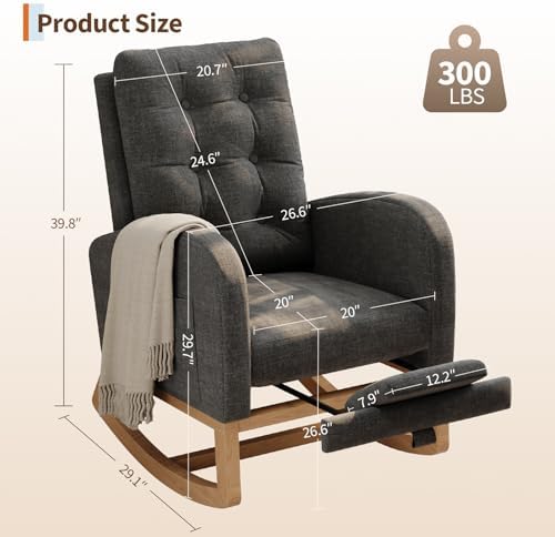 GarveeHome Nursery Rocking Chair - Image 2
