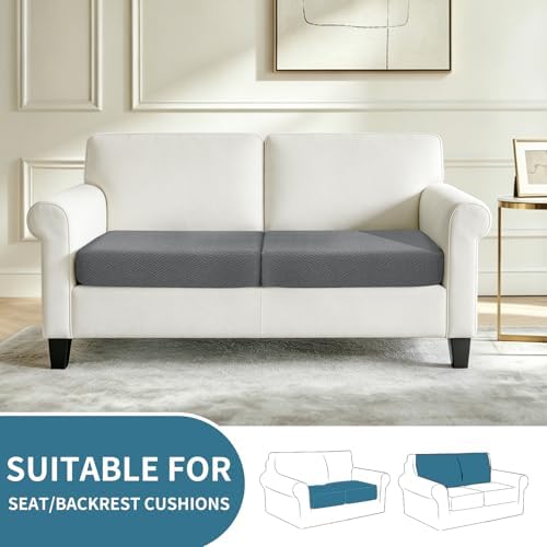 XINEAGE 2 Piece Stretch Couch Cushion Covers Individual Sofa Slipcovers - Image 2
