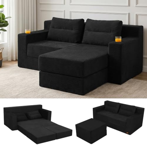COMAX Futon Sofa Bed, Convertible Sofa Bed, Folding Boneless Couches by COMAX