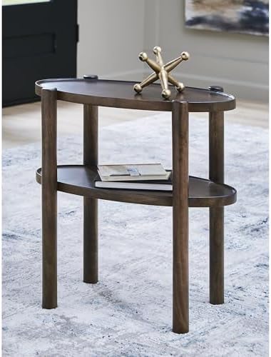 Signature Design by Ashley 2-Tier Narrow Oval End Table - Image 2