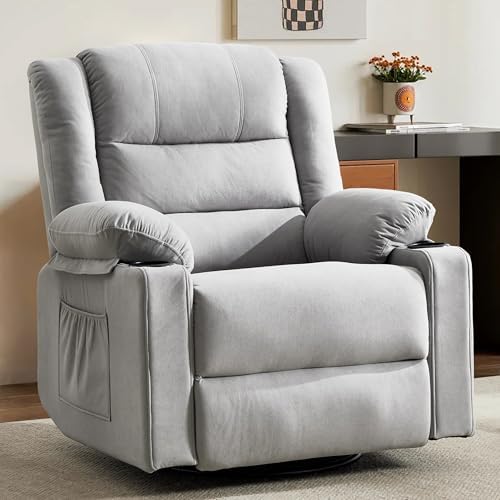 Rocking Recliner Chair for Adults, 360° Swivel Rocker Recliner by SftaiyouReclinerChairBrightenYourLife