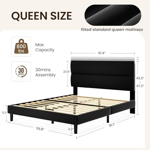 GRUSIGN Queen Size Platform Bed Frame - Image 2