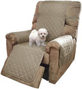 U-NICE HOME Reversible Recliner Chair Covers, Khaki/Light Grey by U-NICEHOME