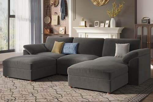 EASE MOOSE Oversized Modular Sectional Sofa, Large U Shape Sectional Couch by EASEMOOSE