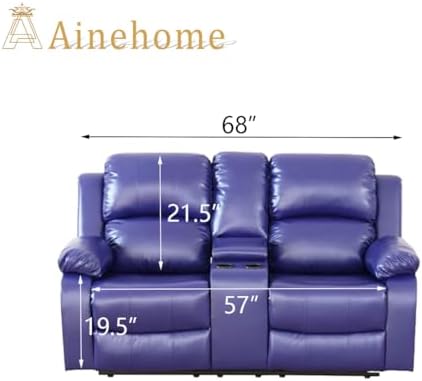 A Ainehome Living Room Furniture Set Leather Recliner Sofa Set Loveseat Chair - Image 2