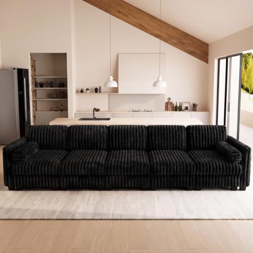 Belffin Oversized Cloud Deep Seat Sectional Sleeper Sofa Bed Corduroy Couch. by Belffin