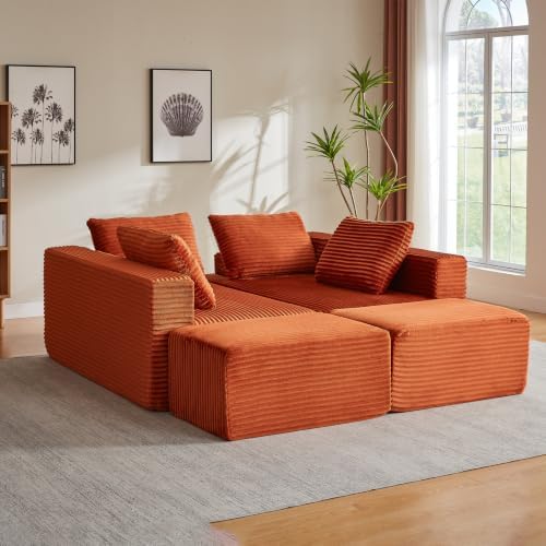Eafurn 141" Oversized U Shaped Cloud Sectional Couches - Image 4