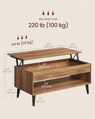 VASAGLE Lift Top Coffee Table - Image 2
