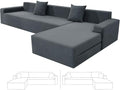 ZNSAYOTX Sectional Couch Covers, Stretch Jacquard Slipcovers by ZNSAYOTX