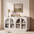 Fatmok 59" Arched Glass Sideboard Buffet Display Cabinet by Fatmok