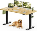 FLEXISPOT 60" x 30" Solid Bamboo Standing Desk by Unknown