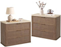 Night Stand Set 2, Rattan Nightstand by LogMith