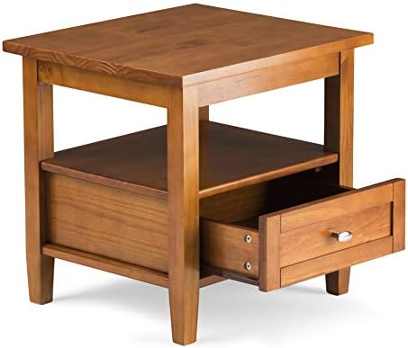 SIMPLIHOME Warm Shaker 20" End Tables in Light Golden Brown - Image 3