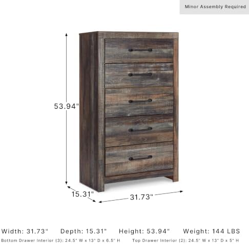 Signature Design by Ashley Drystan 5 Drawer Chest - Image 3