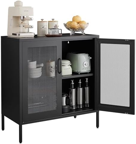 Buffet Cabinet, Modern Industrial Style Sideboard Buffet Cabinet, by FURSTEL