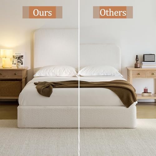 Queen Upholstered Bed Frame, Canter Modern Floor Platform Bed - Image 4