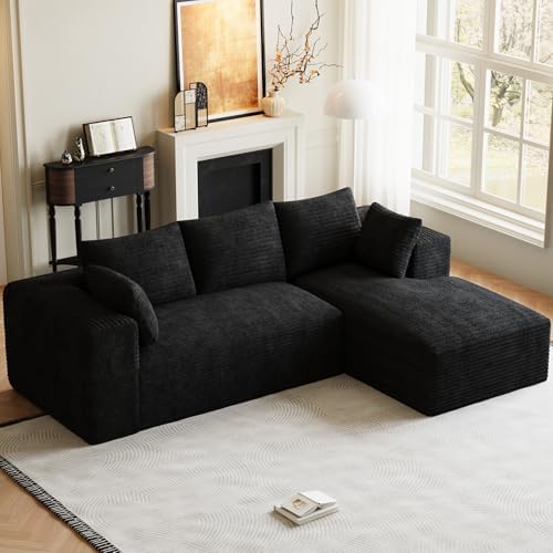 ONEMMLION 107" L-Shaped Cloud Boneless Couch Sofa by ONEMMLION