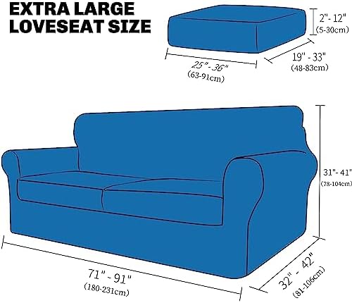 XINEAGE 3-Piece Stretch Sofa Cover, Washable Couch Covers - Image 2