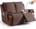 KinCam Waterproof Loveseat Recliner Covers Washable, 2 Seater, Deep Brown by KinCam