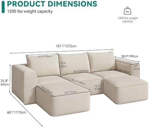 YITAHOME Oversized Cloud Couch Sectional Sofa - Image 2