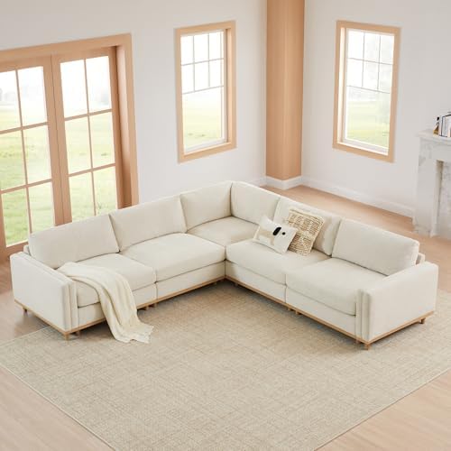 CHITA 114” Super Large Sectional Modular Sofa, Down Filled, 5 Seat by Unknown