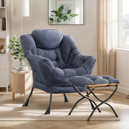 Lazy Chair with Ottoman, Soft Comfy Chair - Image 4