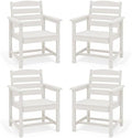 SERWALL Outdoor HDPE Dining Chairs Set of 4 by SERWALL