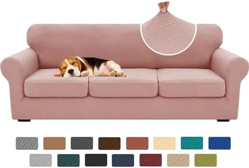 XINEAGE 4-Piece Stretch X-Large Sofa Cover, Washable Couch Covers by XINEAGE