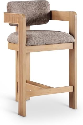 Meridian Furniture Sacha Linen Blend Counter Stool by Unknown