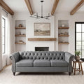 3 Seat Chesterfield Sofa, Faux Leather Couch by EYBCTHOME