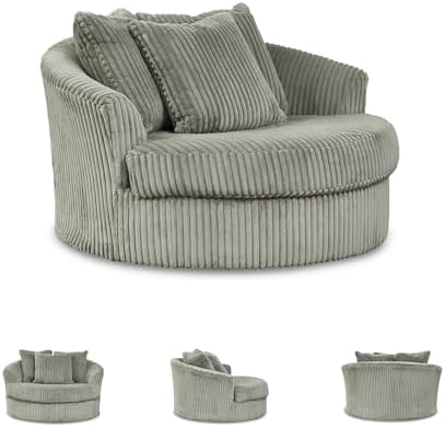 Signature Design by Ashley Lindyn Oversized Round Swivel Accent Chair - Image 6