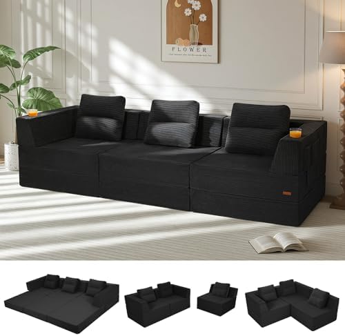COMAX Futon Sofa Bed, Convertible Sofa Bed, Folding Boneless Couches by COMAX