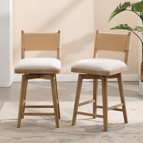 26" Swivel Counter Height Bar Stools Set of 2 by DMFurniture