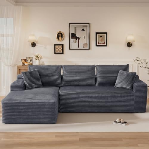 108" L Shaped Cloud Boneless Sectional Couches by Unknown