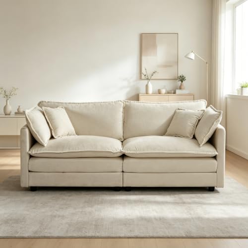 Tmsan 76.7" Loveseat Sofa 2 Seater Cloud Couch, Small Love Seat Sectional - Image 6
