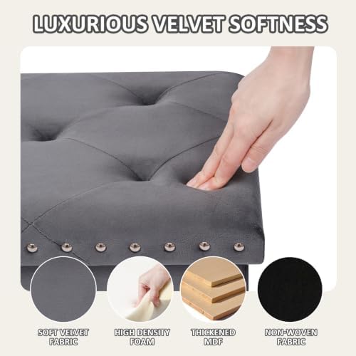 PINPLUS Folding Storage Ottoman Bench - Image 5