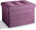 LINMAGCO Ottoman with Storage Small Foot Rest Stool Under Desk Stool Short by LINMAGCO