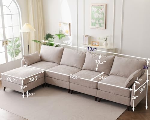 Rexulqo 135'' Modular Sectional Sofa - Image 2