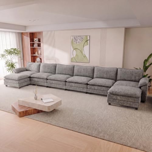 Homall 232" Oversized U Shaped Cloud Couch, Modular Sectional Sofa by Homall