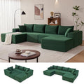 Mangodan 140” Cloud Sectional Couch, Modular Sectional Sofa by Mangodan