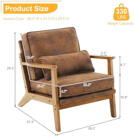 Karl home Mid-Century Lounge Accent Chair - Image 2