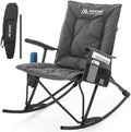 Oversized Folding Rocking Camping Chair, Heavy Duty Rocker Chair by Huskfirm
