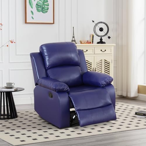 Single Recliner Sofa for Adult, Manual Reclining Couch, Living Room Furniture by Snuptor