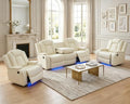 Power Recliner Sofa Set, Breathing Leather Reclining Couch Set, Leather Couch by Unknown