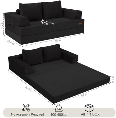 COMAX Convertible Futon Sofa Bed - Image 2
