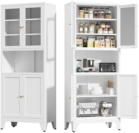COFaR 69" Pantry Cabinet, Metal Storage Cabinet by COFAR