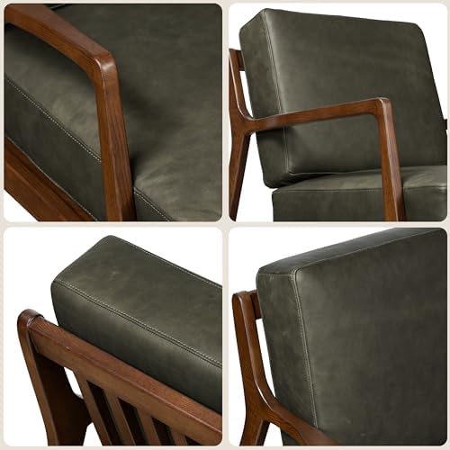 Poly & Bark Verity Leather Accent Chair – Armchair - Image 6