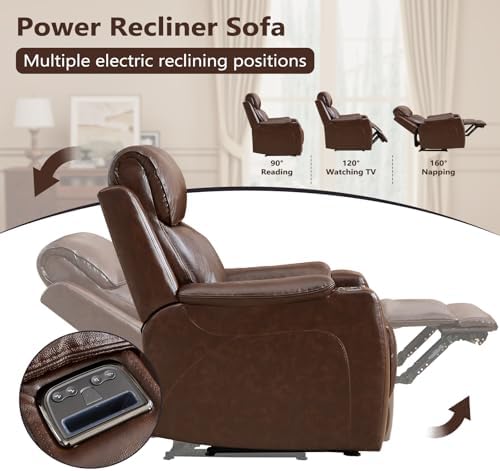 HAOMARKETS Premium Genuine Leather Power Recliner Chair - Image 4
